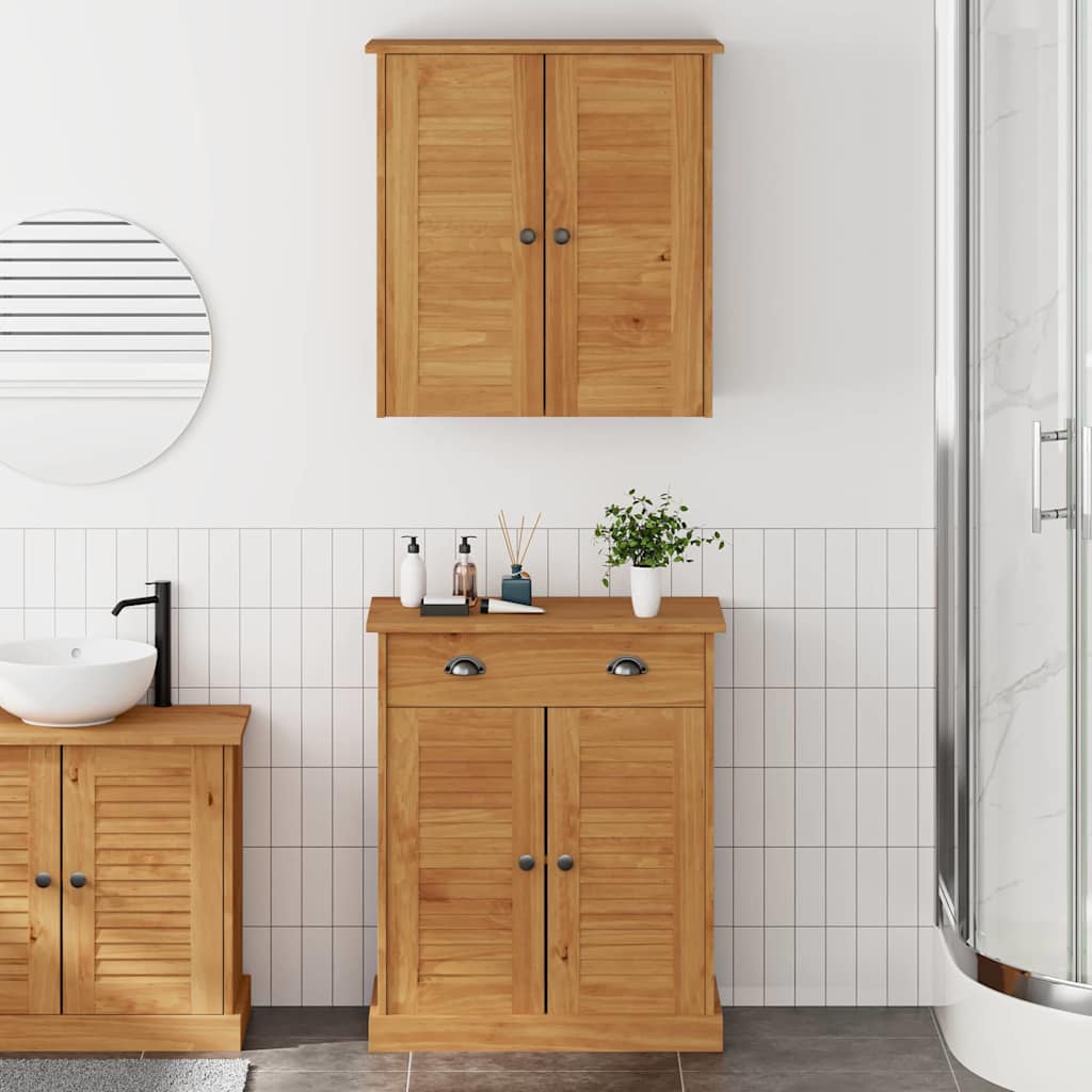Set di mobili per il bagno VIGO 2 pcs Marrone e Marrone Miele | homemem39