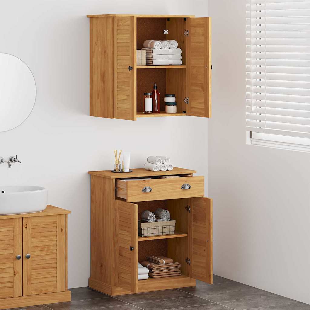 Set di mobili per il bagno VIGO 2 pcs Marrone e Marrone Miele | homemem39