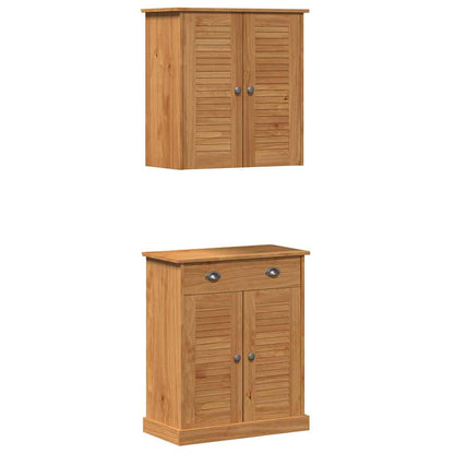 Set di mobili per il bagno VIGO 2 pcs Marrone e Marrone Miele | homemem39
