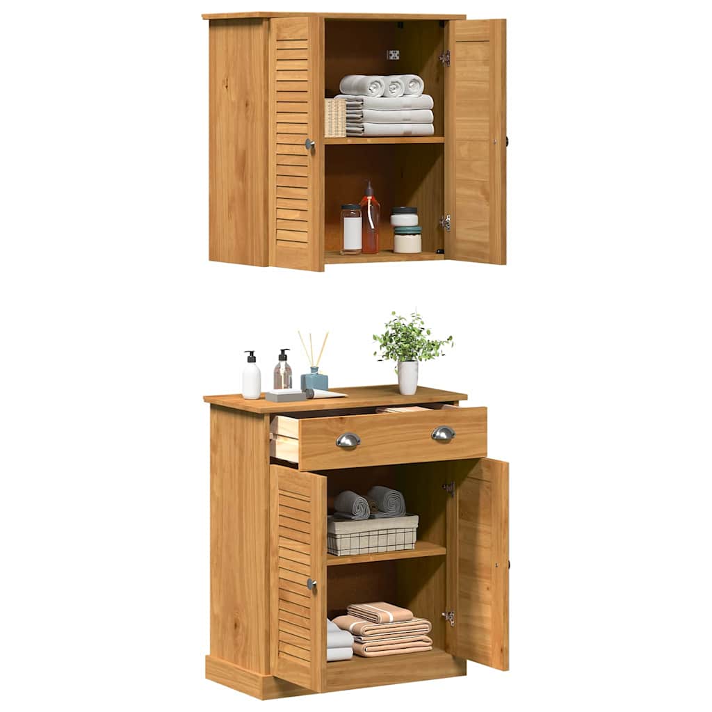 Set di mobili per il bagno VIGO 2 pcs Marrone e Marrone Miele