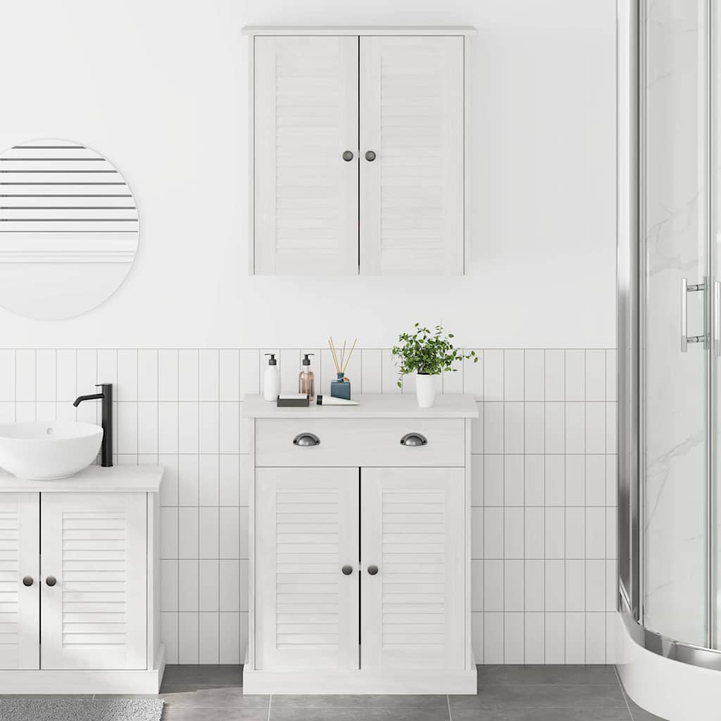 Set di mobili per il bagno VIGO 2 pcs Bianco e Bianco Antico