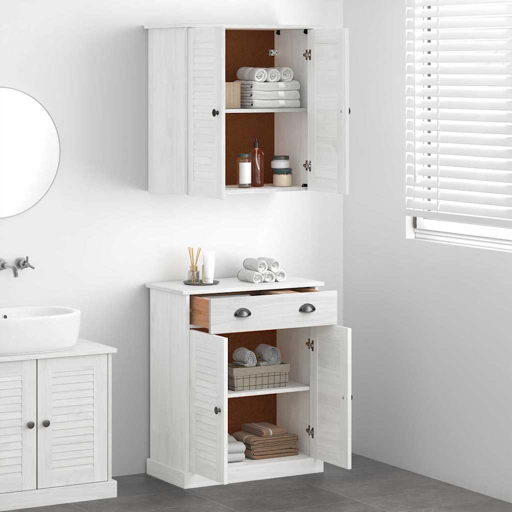 Set di mobili per il bagno VIGO 2 pcs Bianco e Bianco Antico | homemem39