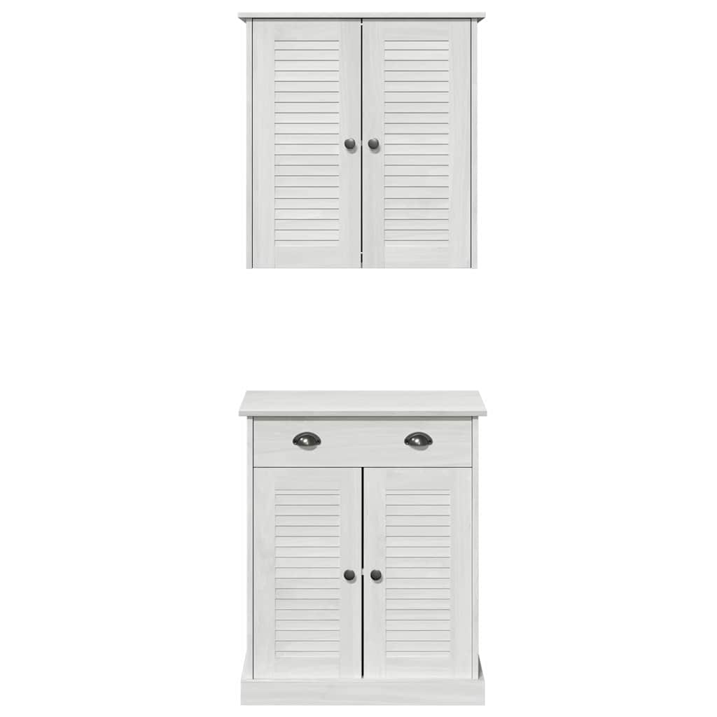 Set di mobili per il bagno VIGO 2 pcs Bianco e Bianco Antico