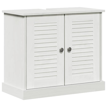 Set di mobili per il bagno 3 pcs Bianco Antico Pino massello | homemem39