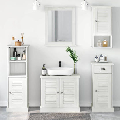 Set di mobili per il bagno con porta VIGO 5 pcs Bianco Antico | homemem39
