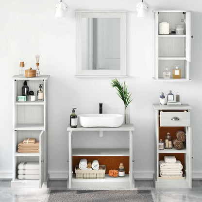 Set di mobili per il bagno con porta VIGO 5 pcs Bianco Antico | homemem39