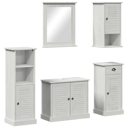 Set di mobili per il bagno con porta VIGO 5 pcs Bianco Antico | homemem39