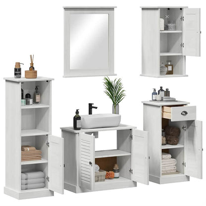 Set di mobili per il bagno con porta VIGO 5 pcs Bianco Antico | homemem39
