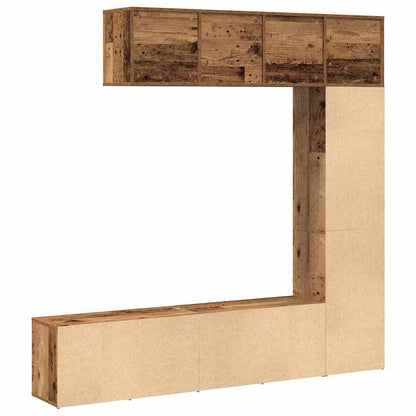 Librerie 3 pz Legno Antico in Legno Multistrato | homemem39