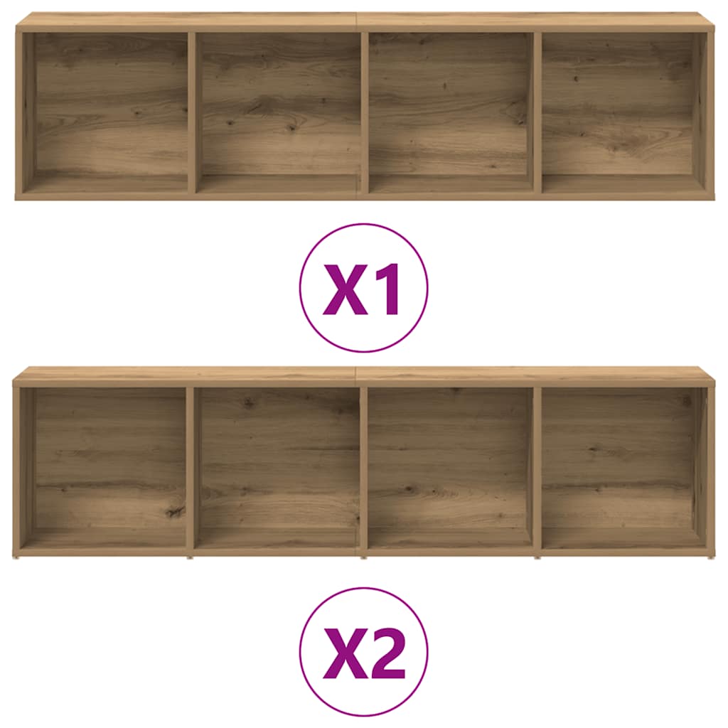 Librerie 3 pz Rovere Artigianale in Legno Multistrato | homemem39