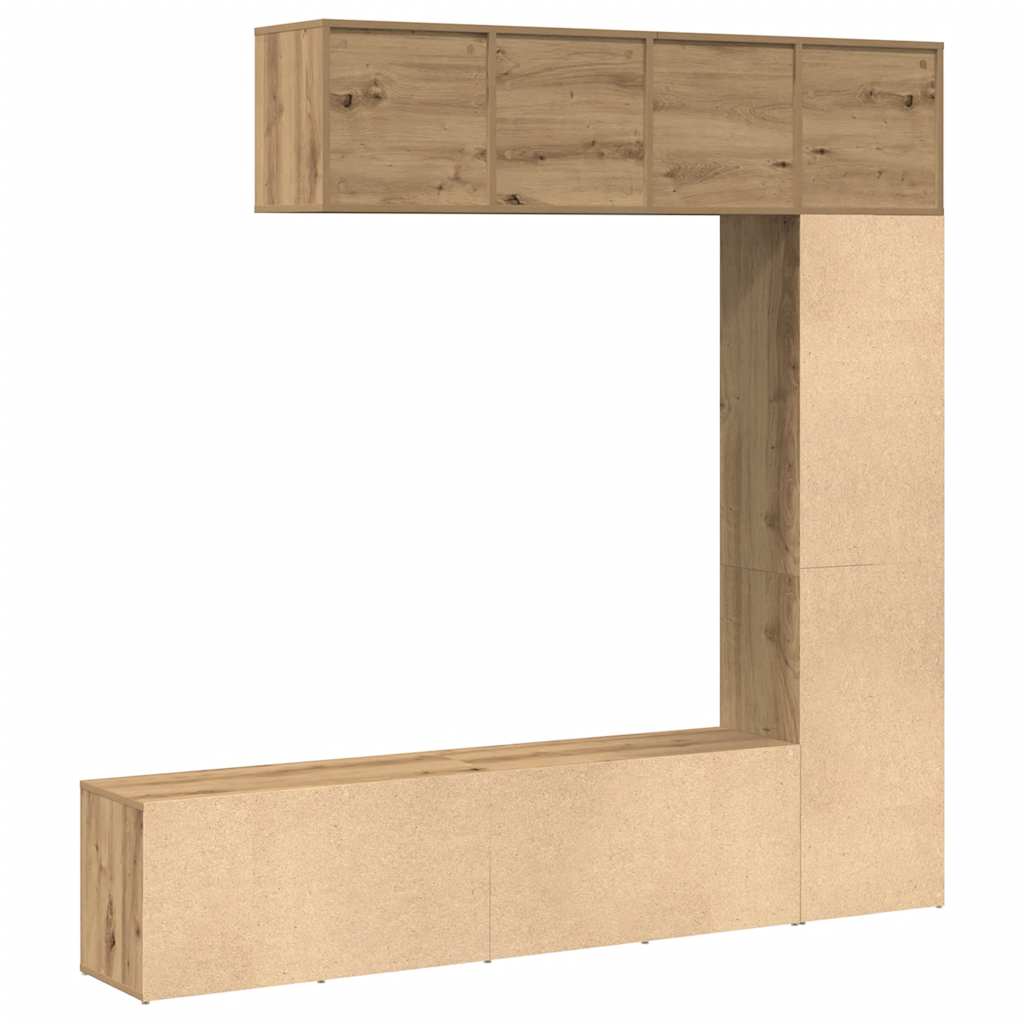 Librerie 3 pz Rovere Artigianale in Legno Multistrato | homemem39