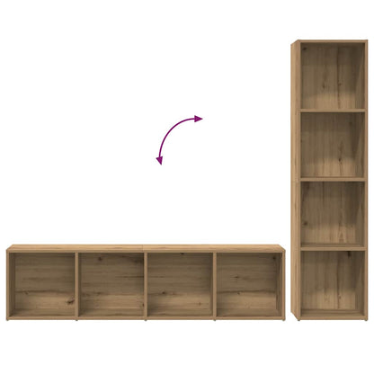 Librerie 3 pz Rovere Artigianale in Legno Multistrato | homemem39