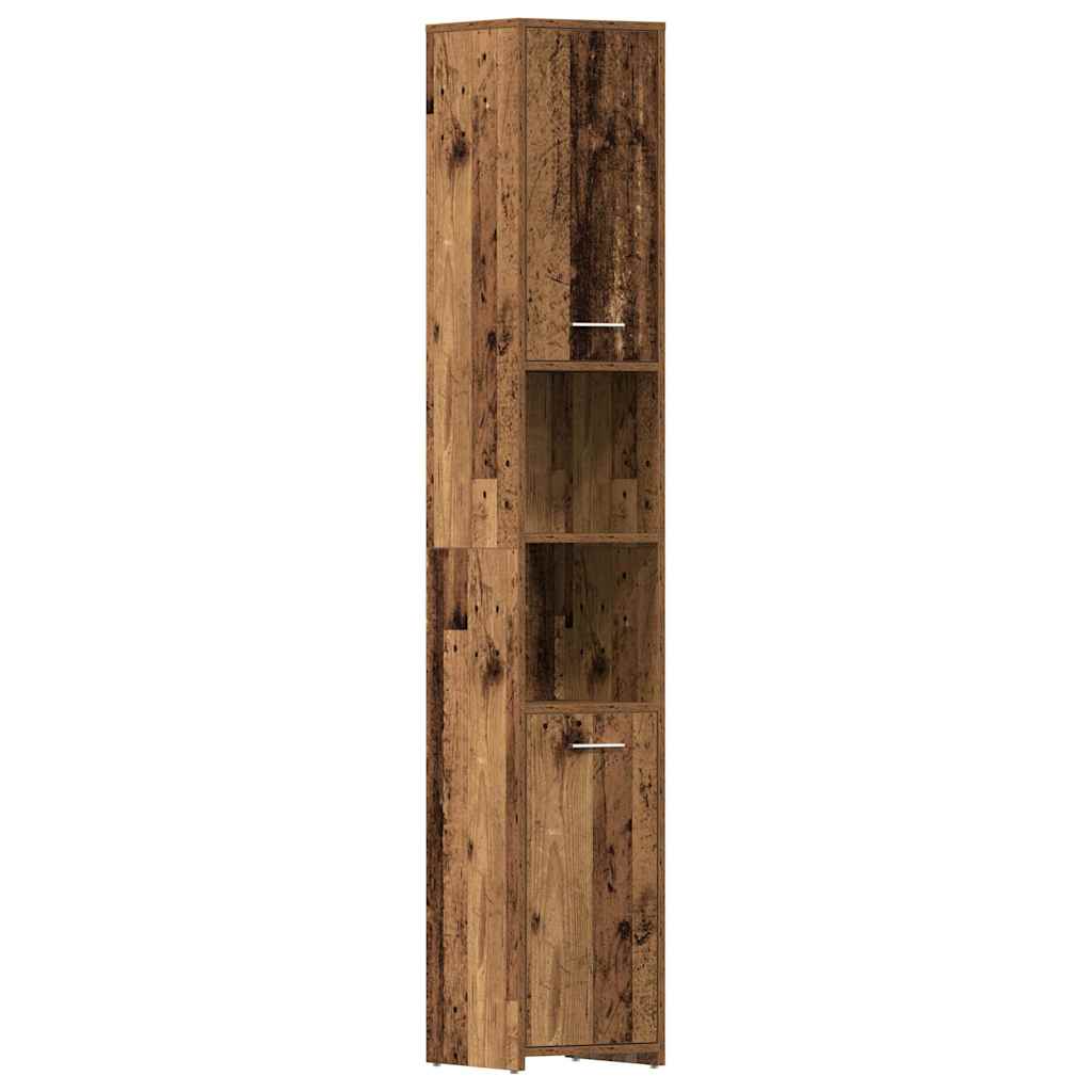 Set Mobili da Bagno 4 pz Legno Antico in Legno Multistrato