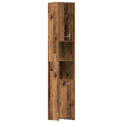 Set Mobili da Bagno 4 pz Legno Antico in Legno Multistrato