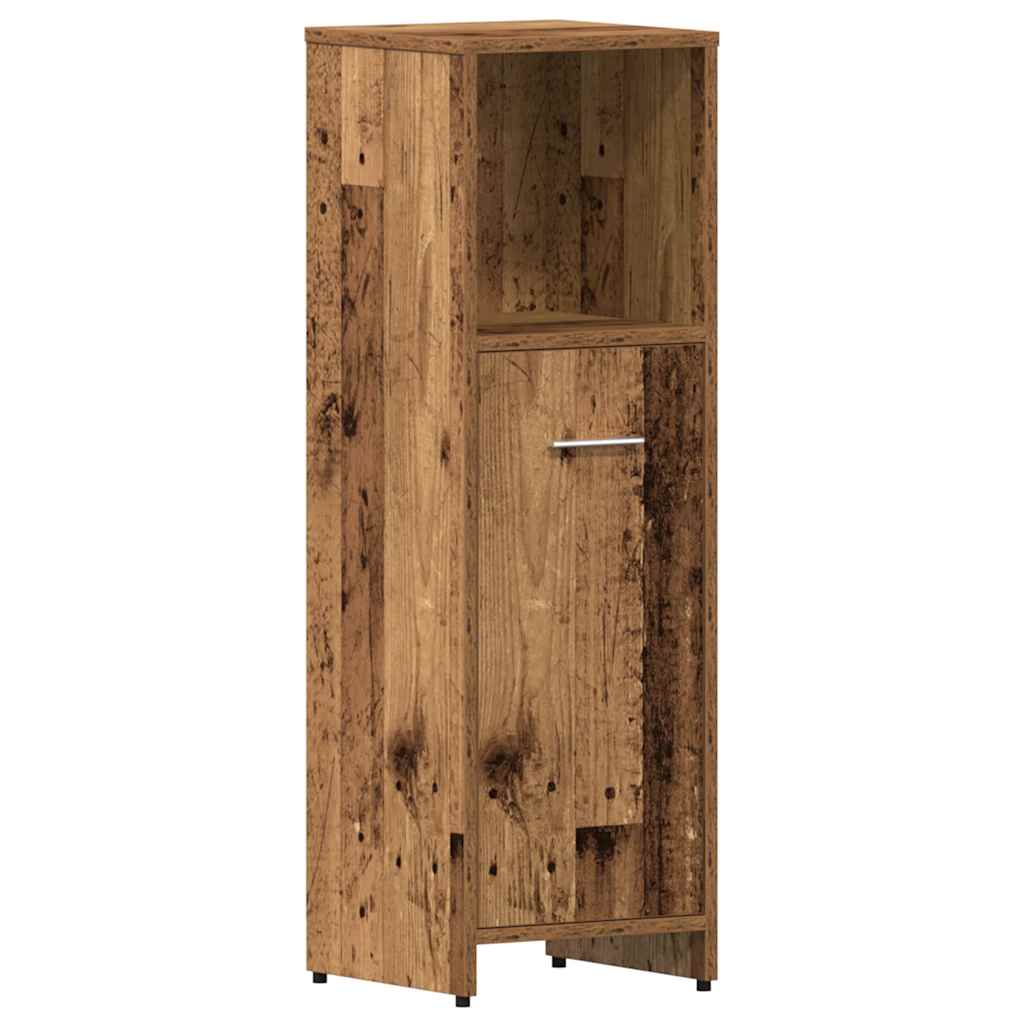 Set Mobili da Bagno 4 pz Legno Antico in Legno Multistrato