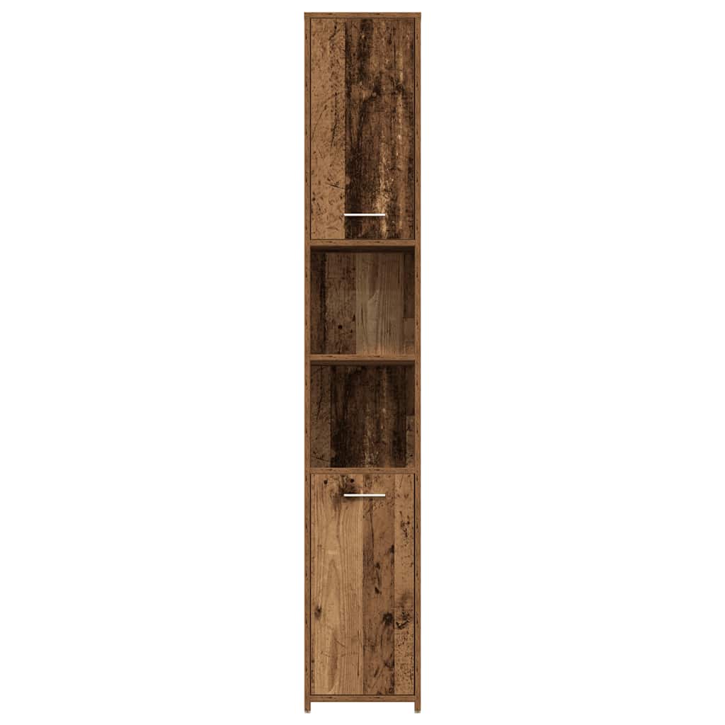 Set Mobili da Bagno 4 pz Legno Antico in Legno Multistrato