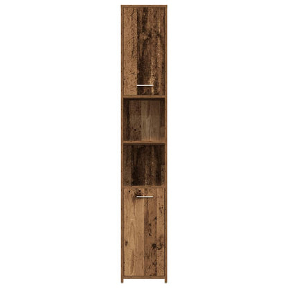 Set Mobili da Bagno 4 pz Legno Antico in Legno Multistrato