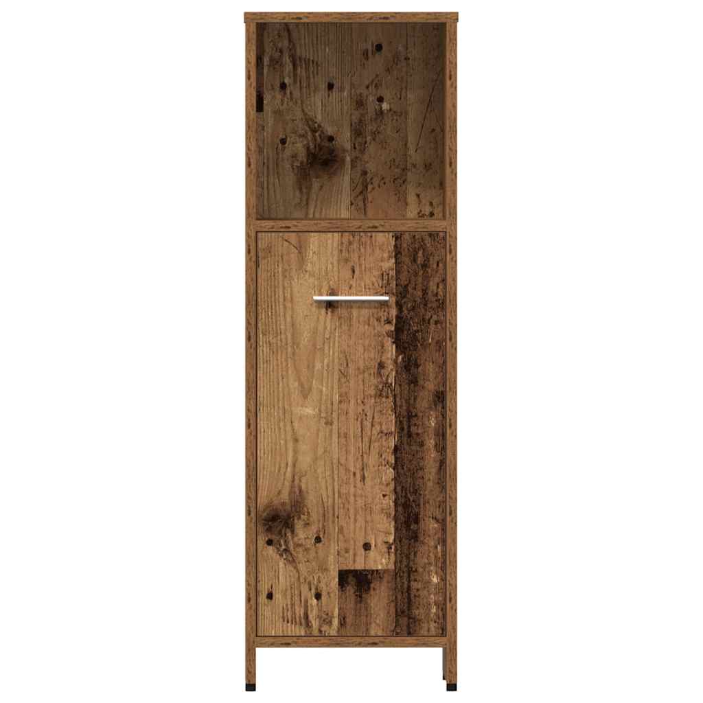 Set Mobili da Bagno 4 pz Legno Antico in Legno Multistrato