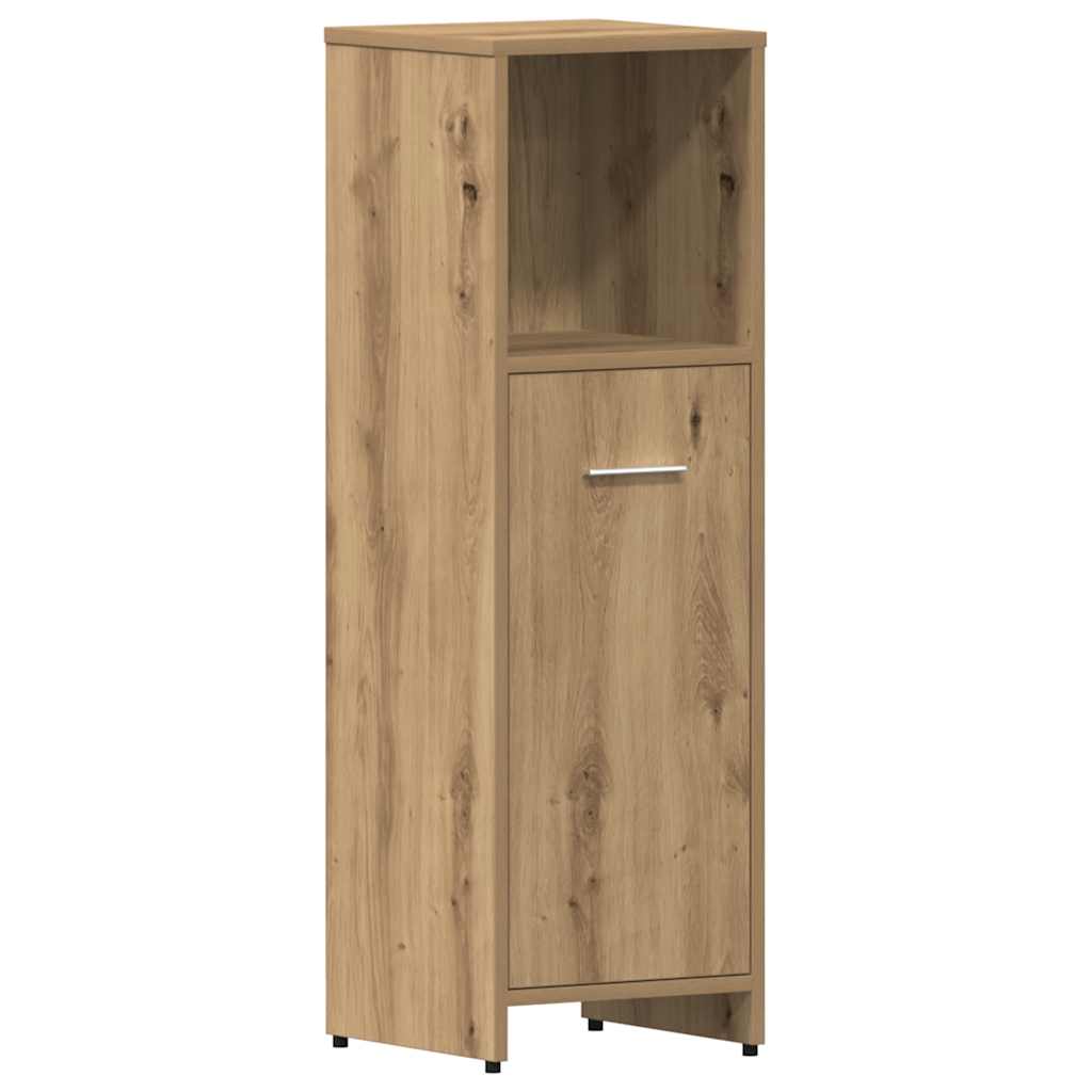Set Mobili da Bagno 4 pz Rovere Artigianale Legno Multistrato | homemem39