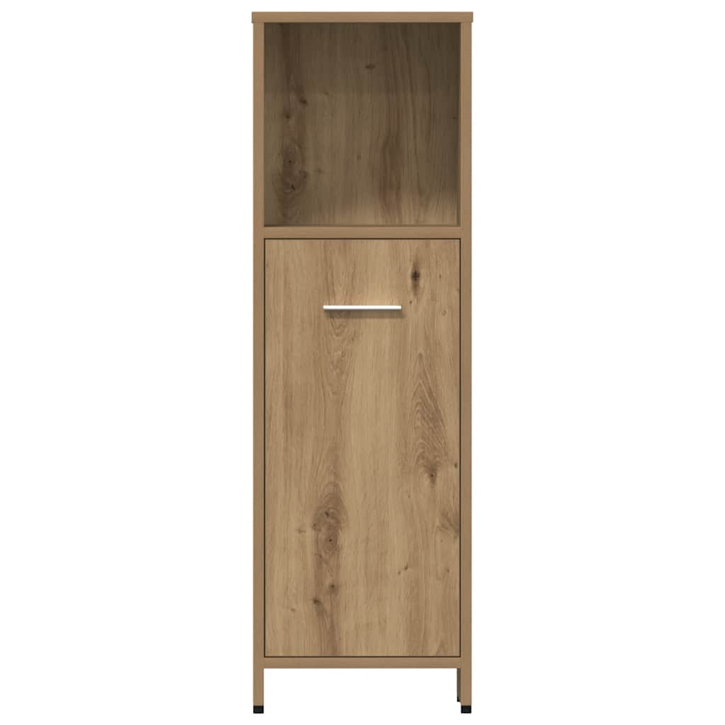Set Mobili da Bagno 4 pz Rovere Artigianale Legno Multistrato | homemem39