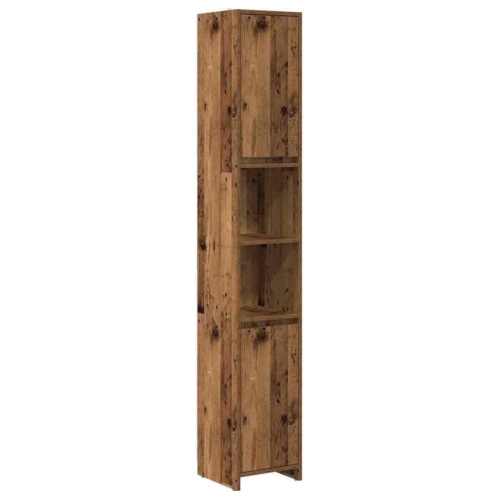 Set Mobili da Bagno 4 pz Legno Antico in Legno Multistrato | homemem39