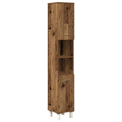 Set Mobili da Bagno 4 pz Legno Antico in Legno Multistrato | homemem39