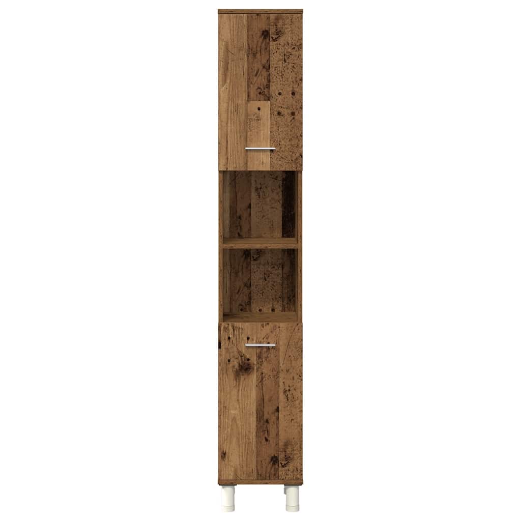 Set Mobili da Bagno 4 pz Legno Antico in Legno Multistrato | homemem39