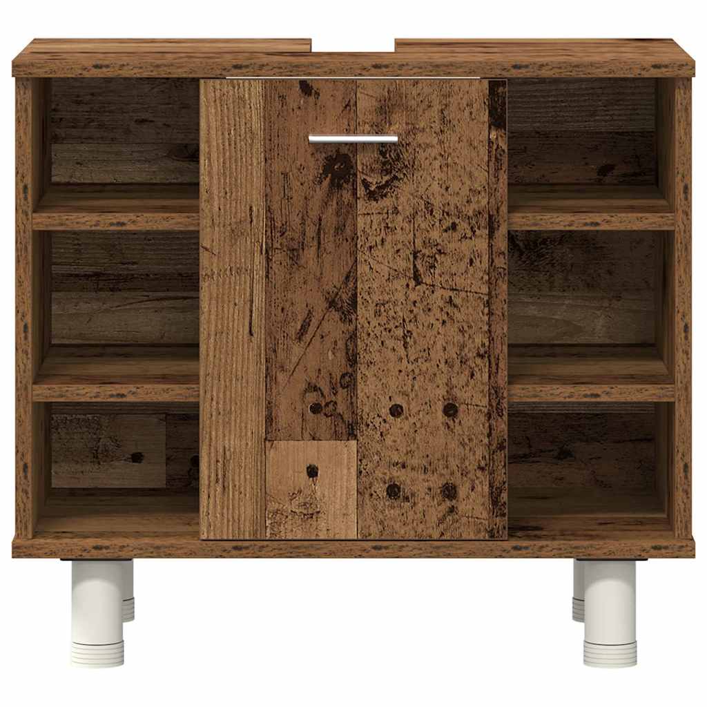 Set Mobili da Bagno 4 pz Legno Antico in Legno Multistrato | homemem39