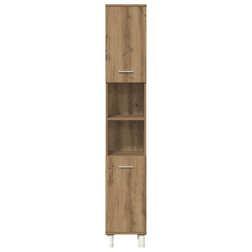 Set Mobili da Bagno 4 pz Rovere Artigianale Legno Multistrato | homemem39