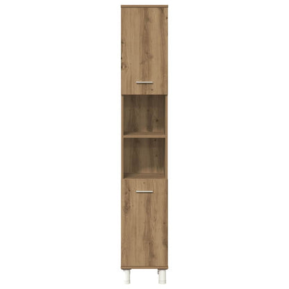 Set Mobili da Bagno 4 pz Rovere Artigianale Legno Multistrato | homemem39