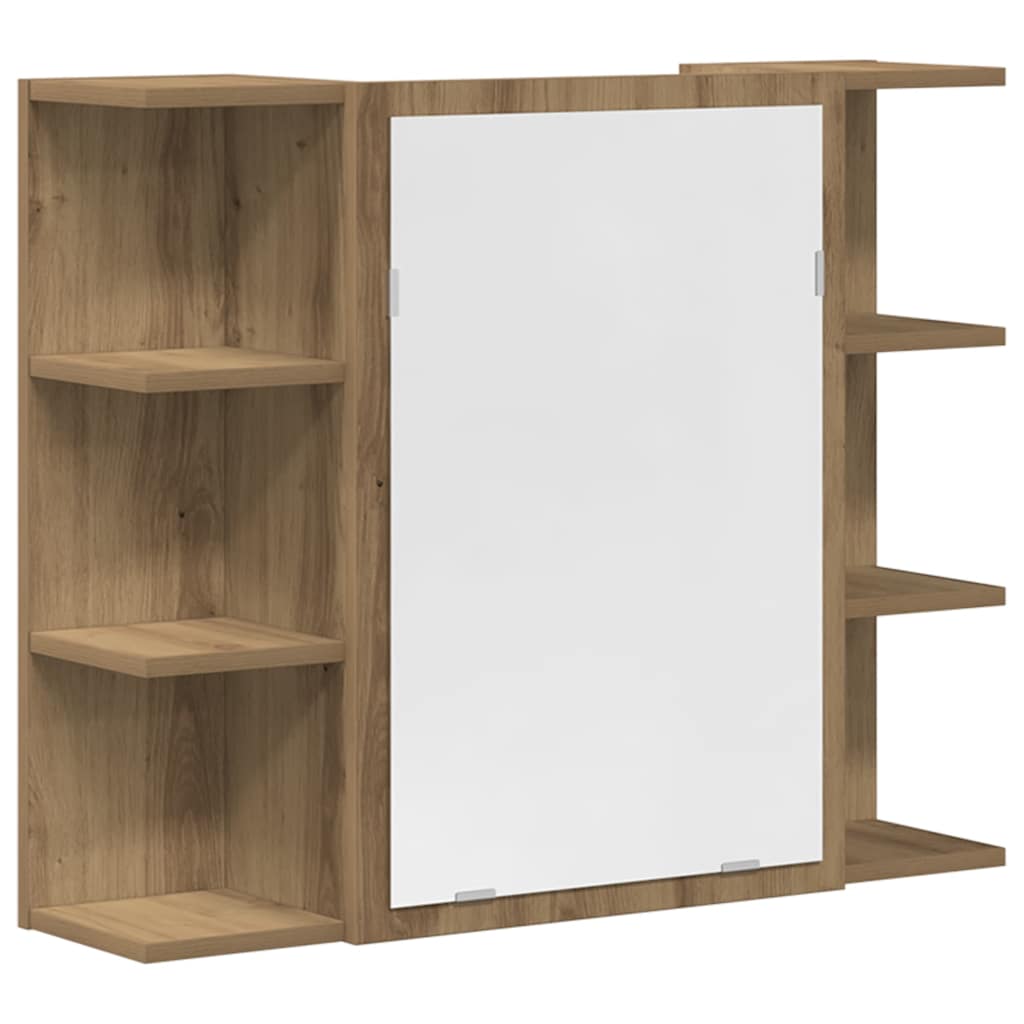 Set Mobili da Bagno 4 pz Rovere Artigianale Legno Multistrato | homemem39
