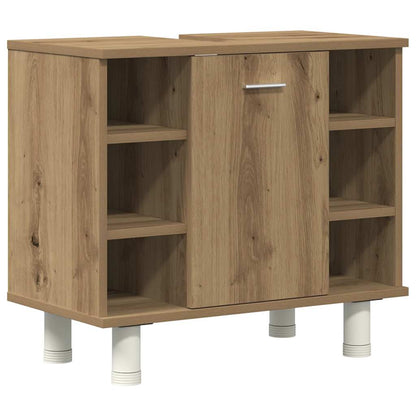 Set Mobili da Bagno 4 pz Rovere Artigianale Legno Multistrato | homemem39