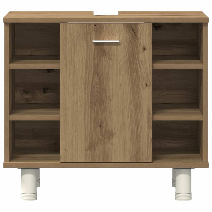 Set Mobili da Bagno 4 pz Rovere Artigianale Legno Multistrato | homemem39