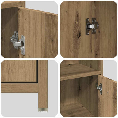 Set Mobili da Bagno 3 pz Rovere Artigianale Legno Multistrato | homemem39