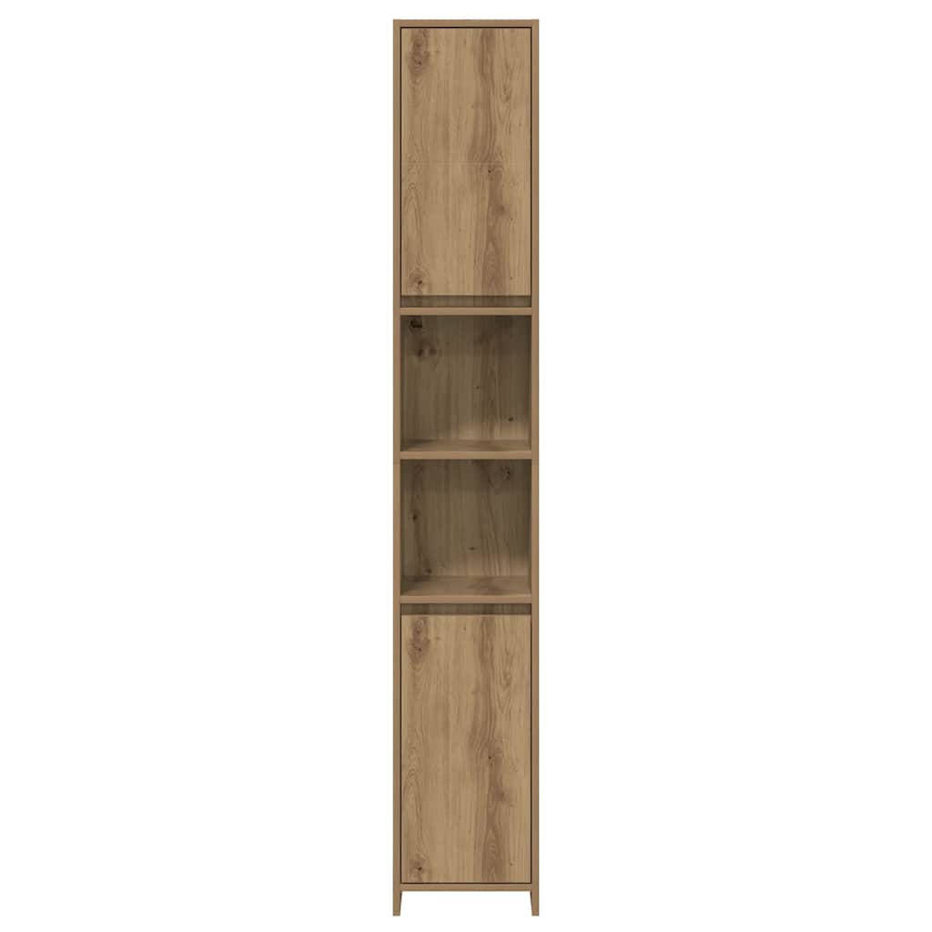 Set Mobili da Bagno 3 pz Rovere Artigianale Legno Multistrato | homemem39
