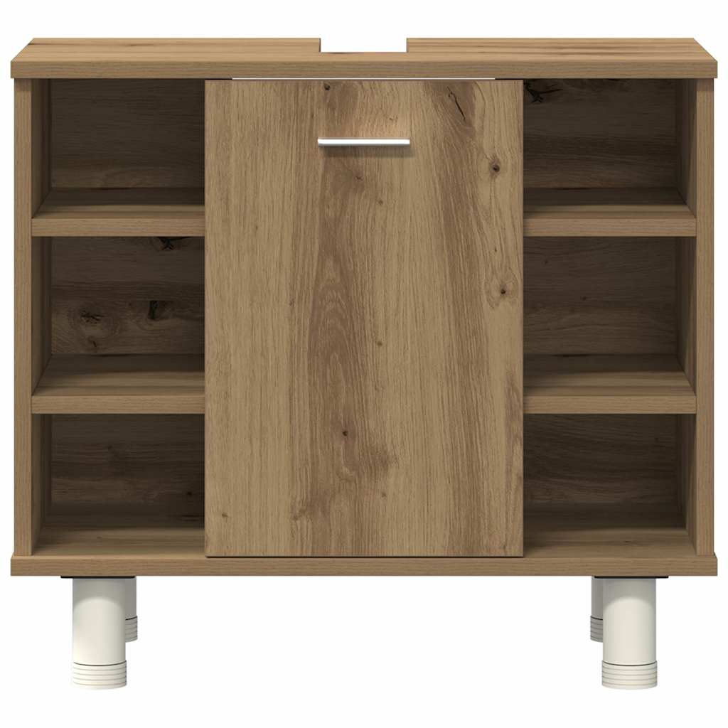Set Mobili da Bagno 3 pz Rovere Artigianale Legno Multistrato | homemem39