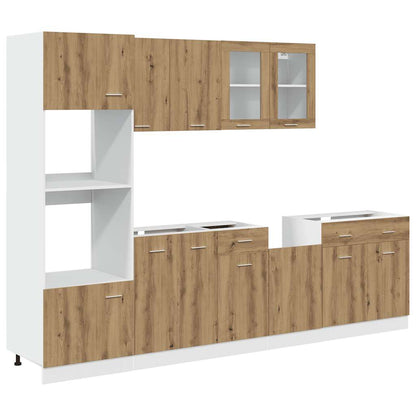 Set di Mobili da Cucina 7 pz Lyon Rovere Artigianale Truciolato