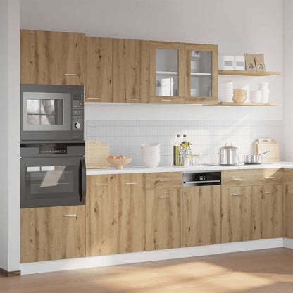Set di Mobili da Cucina 7 pz Lyon Rovere Artigianale Truciolato