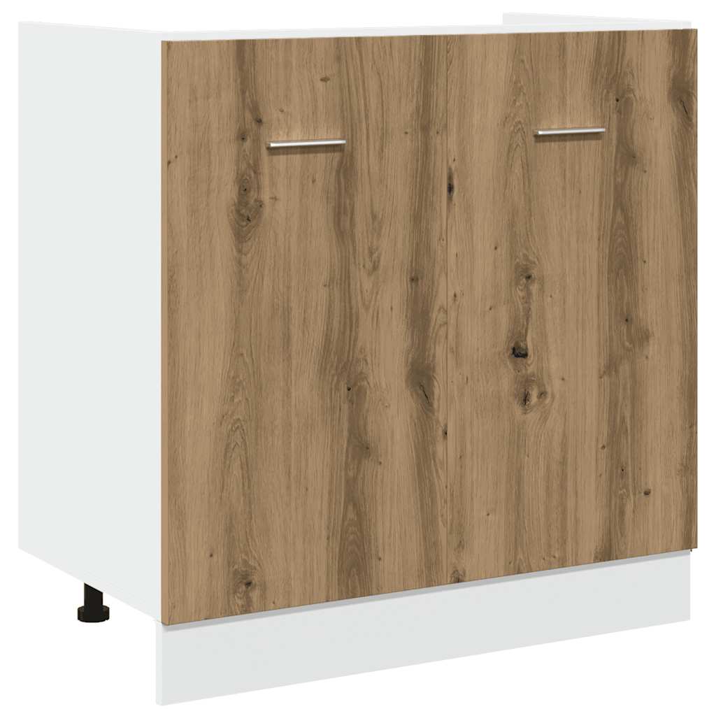 Set di Mobili da Cucina 7 pz Lyon Rovere Artigianale Truciolato