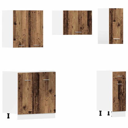 Set di Mobili da Cucina 11 pz Lyon Legno Antico in Truciolato | homemem39