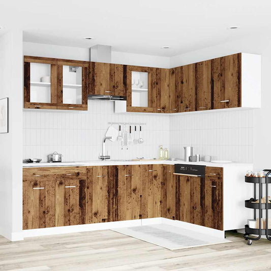 Set di Mobili da Cucina 11 pz Lyon Legno Antico in Truciolato | homemem39