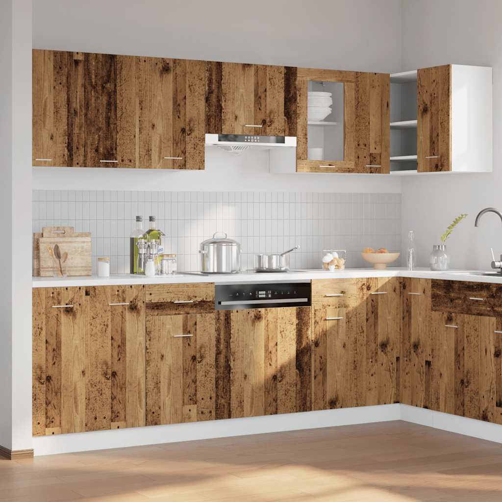 Set di Mobili da Cucina 11 pz Lyon Legno Antico in Truciolato | homemem39