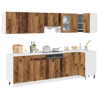Set di Mobili da Cucina 11 pz Legno Antico in Truciolato - homemem39