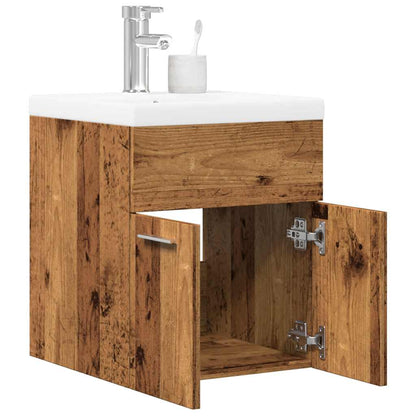 Set Mobili da Bagno 2 pz Legno Antico in Legno Multistrato | homemem39