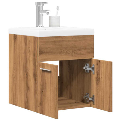 Set Mobili da Bagno 2 pz Rovere Artigianale Legno Multistrato