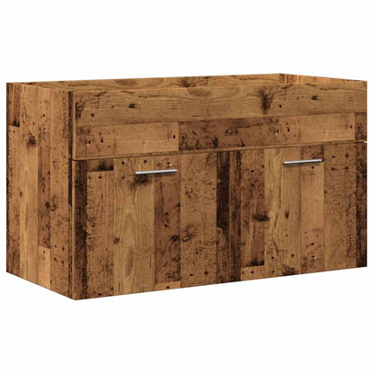 Set Mobili da Bagno 2 pz Legno Antico in Legno Multistrato | homemem39