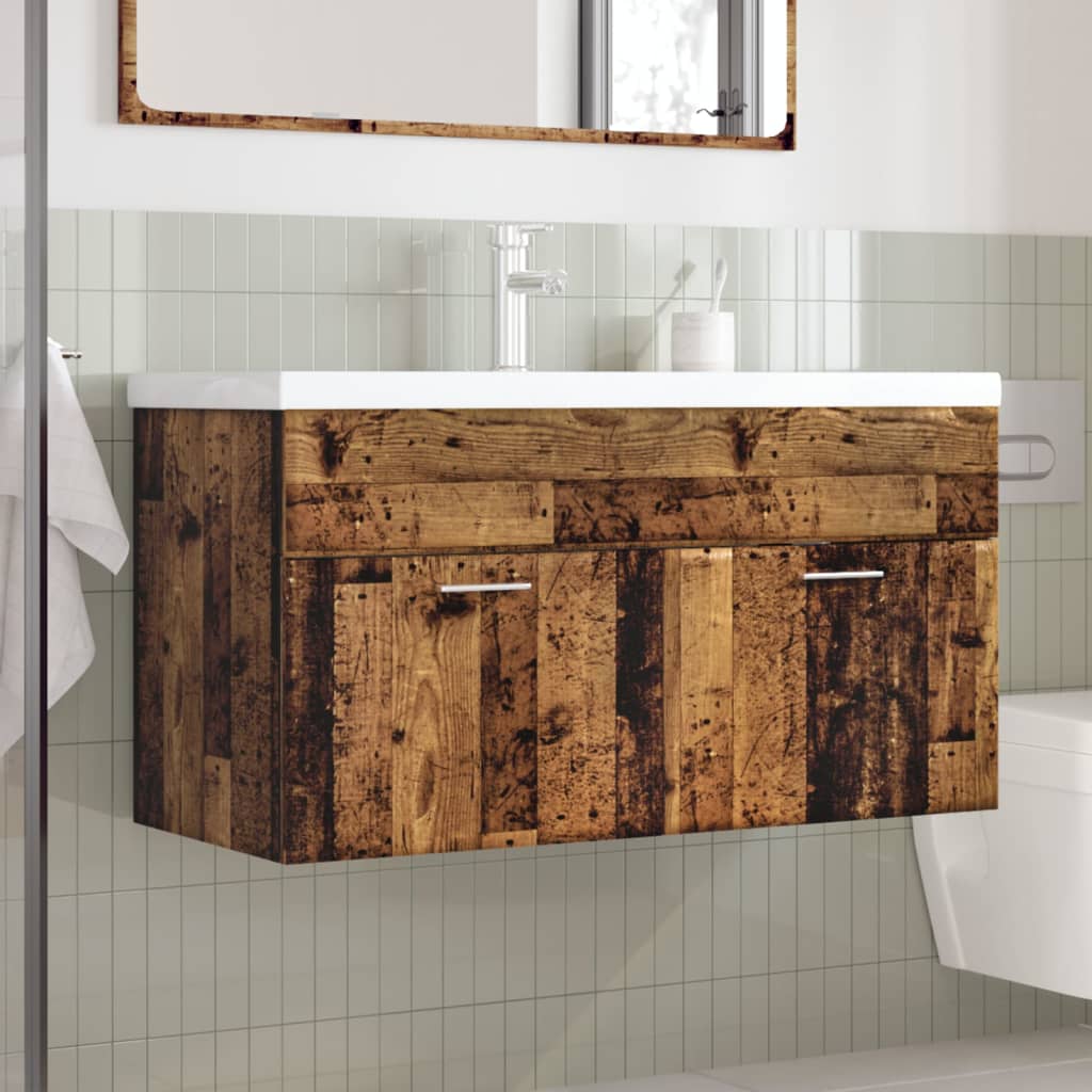 Mobile da Bagno con Lavabo Integrato Legno Antico | homemem39