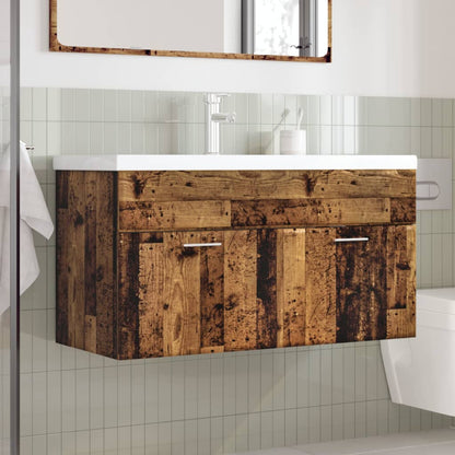 Mobile da Bagno con Lavabo Integrato Legno Antico | homemem39