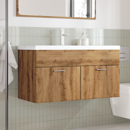 Mobile da Bagno con Lavabo Integrato Rovere Artigianale | homemem39