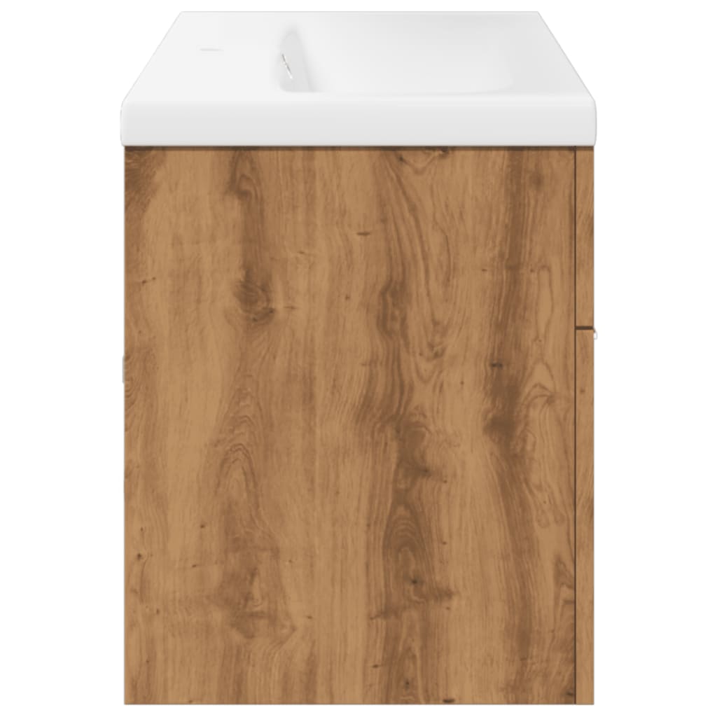 Mobile da Bagno con Lavabo Integrato Rovere Artigianale | homemem39